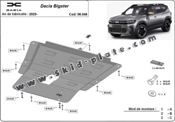 Steel skid plate for Dacia Bigster - 4x4 + 4x2