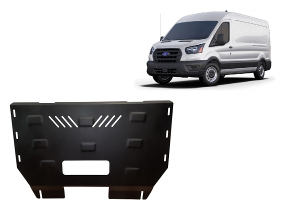 Steel skid plate for the protection of the engine and the gearbox for Ford Transit V363 4x4