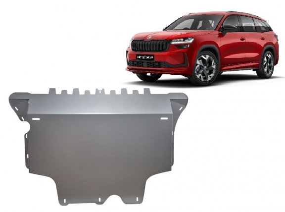Aluminum skid plate for Skoda Kodiaq