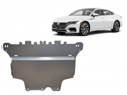 Aluminum skid plate for VW Arteon