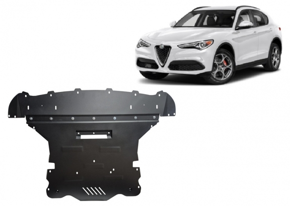 Steel skid plate for Alfa Romeo Stelvio