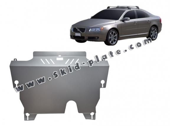 Aluminum skid plate for the protection of the engine and the gearbox for Volvo S80