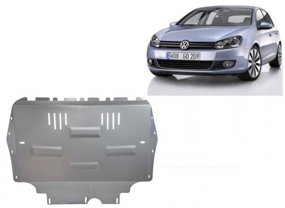 Aluminum skid plate for VW Golf 6
