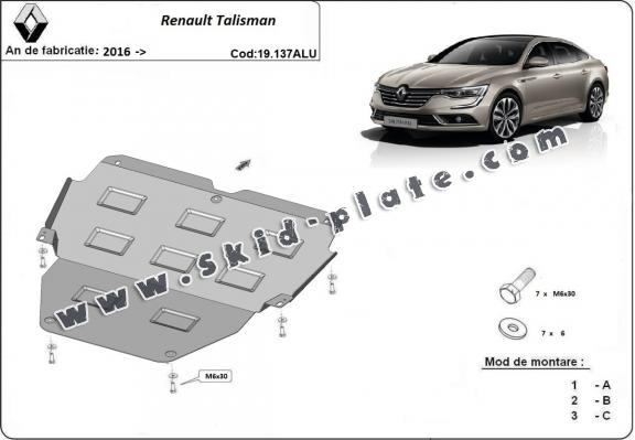 Aluminum skid plate for Renault Talisman