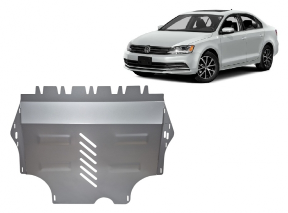 Aluminum skid plate for VW Jetta