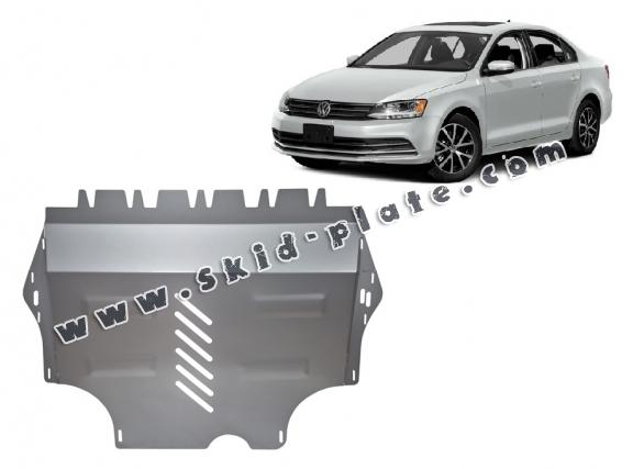 Aluminum skid plate for VW Jetta