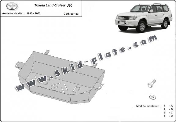 Steel fuel tank skid plate  for Toyota Land Cruiser J90