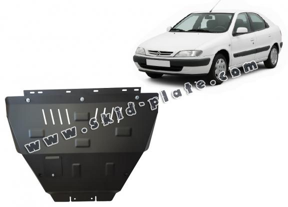 Steel skid plate for the protection of the engine and the gearbox for  Citroen Xsara