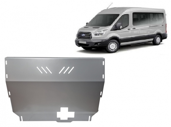 Aluminum skid plate for Ford Transit FWD