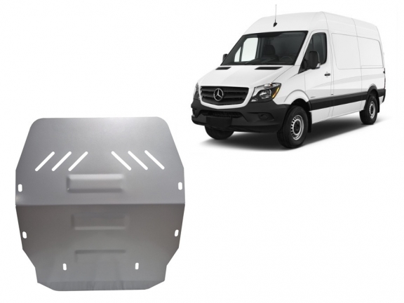 Aluminum skid plate for the protection of the engine and the gearbox for Mercedes Sprinter
