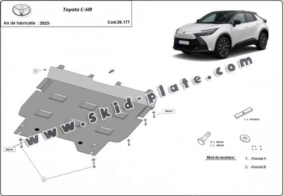 Steel skid plate for Toyota C-HR