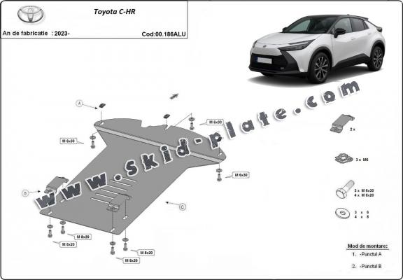 Aluminum catalytic converter plate/cat lock for Toyota C-HR