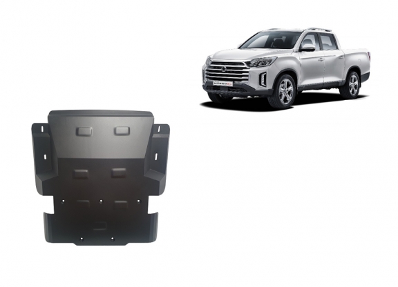 Steel skid plate for Ssangyong Musso Grand
