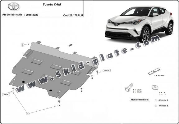 Aluminum skid plate for Toyota C-HR