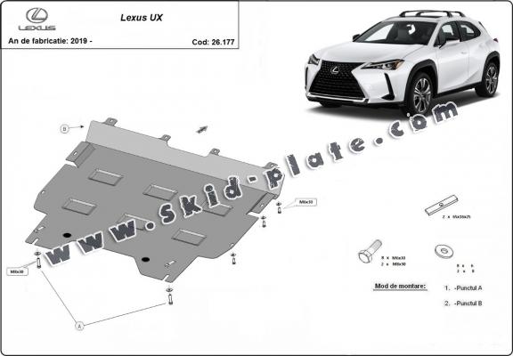 Steel skid plate for Lexus UX