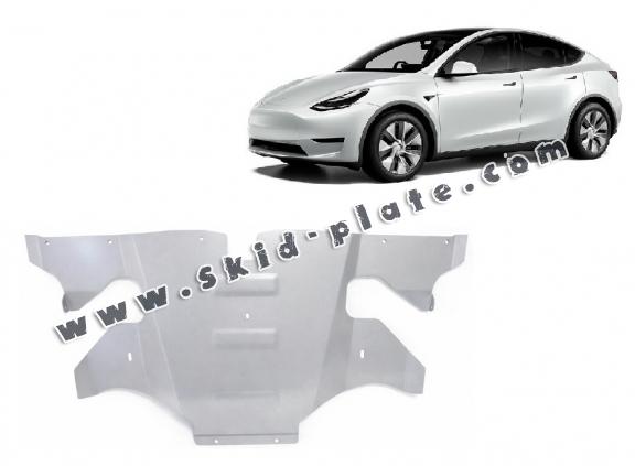 Rear electric aluminum motor skid plate - Tesla Model Y