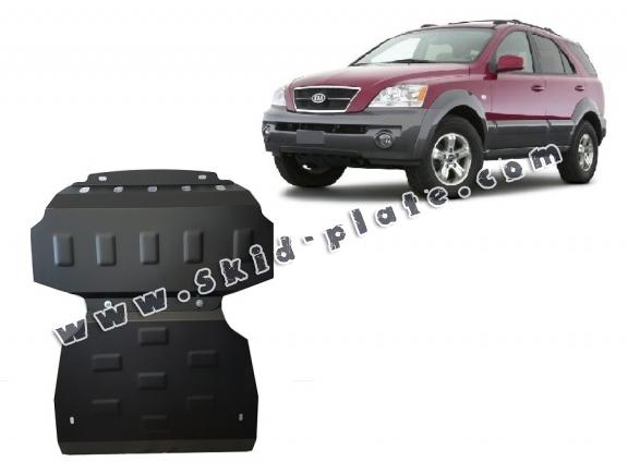 Steel skid plate for the protection of the engine and the radiator for Kia Sorento