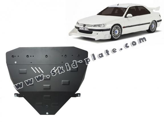 Steel skid plate for the protection of the engine and the gearbox for Peugeot 406