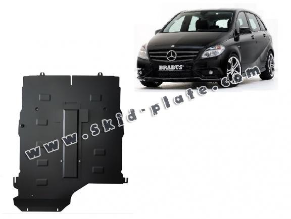 Steel skid plate for the protection of the engine and gearbox for Mercedes B-Class