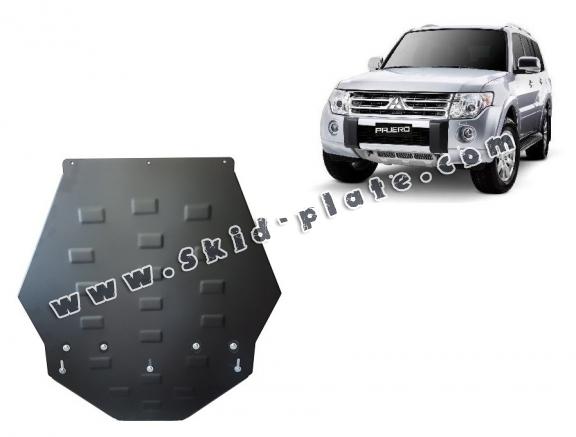 Steel gearbox skid plate for Mitsubishi Pajero 4 (V80, V90)
