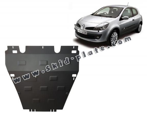 Steel skid plate for the protection of the engine and the gearbox for Renault Clio 3