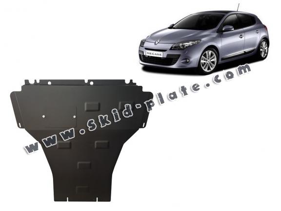 Steel skid plate for the protection of the engine and the gearbox for Renault Megane 3