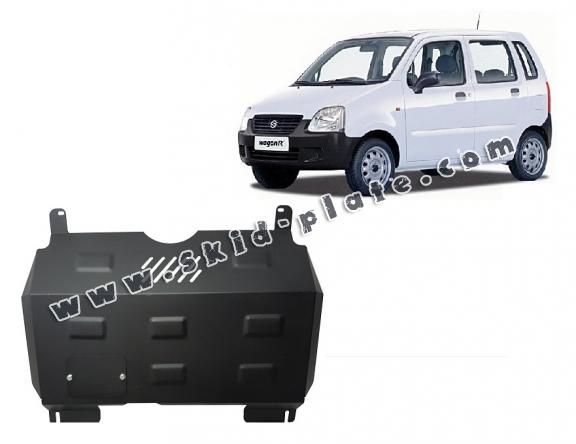 Steel skid plate for the protection of the engine and the gearbox for Suzuki Wagon R+