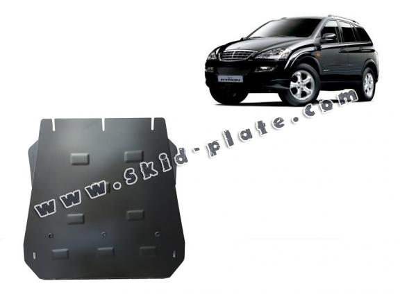 Steel gearbox skid plate for SsangYong Kyron