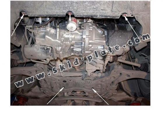 Steel skid plate for Volvo C30