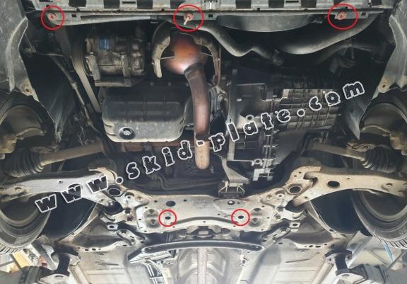 Steel skid plate for Volvo S40