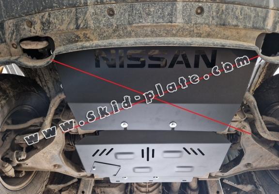 Steel skid plate for Nissan Navara D40