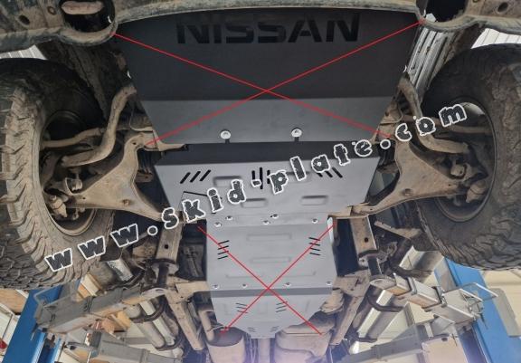 Steel skid plate for Nissan Navara D40