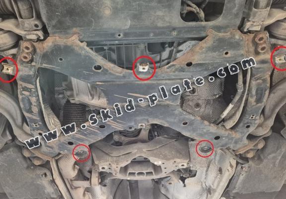 Steel gearbox skid plate for Audi Q5