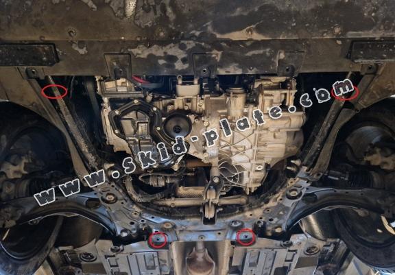 Steel skid plate for the protection of the engine and the gearbox for Mitsubishi ASX