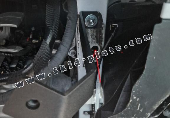 Galvanized steel skid plate for Ford Transit Custom