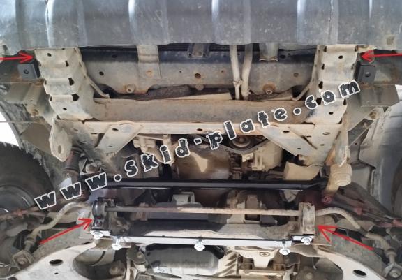 Steel skid plate for the protection of the engine and the radiator for Nissan Pick Up