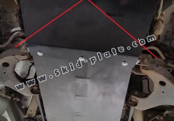 Steel gearbox skid plate for Nissan Navara D22