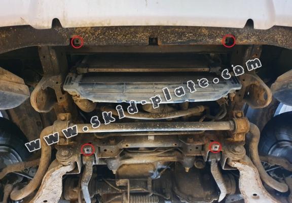 Steel radiator skid plate for Fiat Fullback