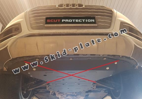 Steel gearbox skid plate for Audi Q8