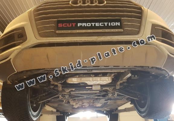 Steel gearbox skid plate for Audi Q8