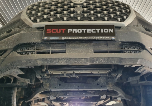 Steel gearbox skid plate for SsangYong Rexton