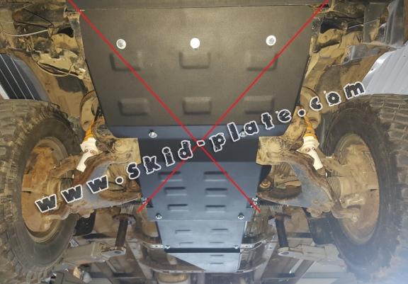 Steel gearbox skid plate for Toyota Land Cruiser J90