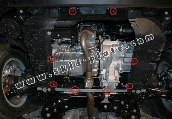 Steel skid plate for the protection of the engine and the gearbox for Fiat Bravo