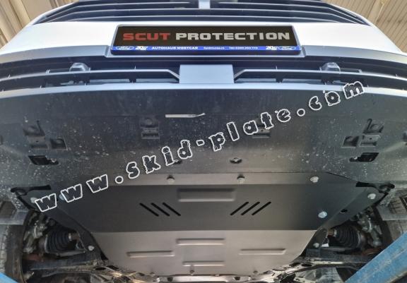 Steel skid plate for the protection of the engine and the gearbox for Ford Transit Custom