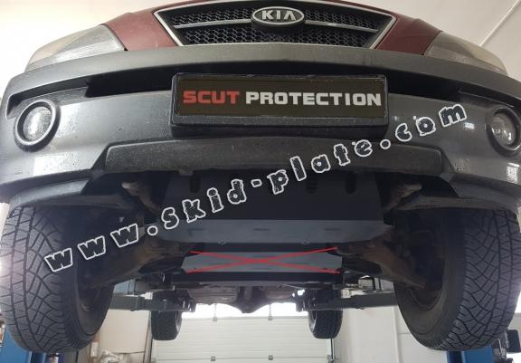 Steel skid plate for the protection of the engine and the radiator for Kia Sorento
