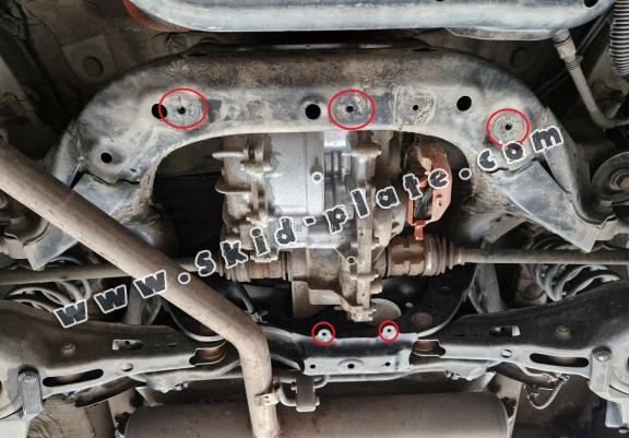 Steel differential skid plate for Toyota RAV 4 Hybrid