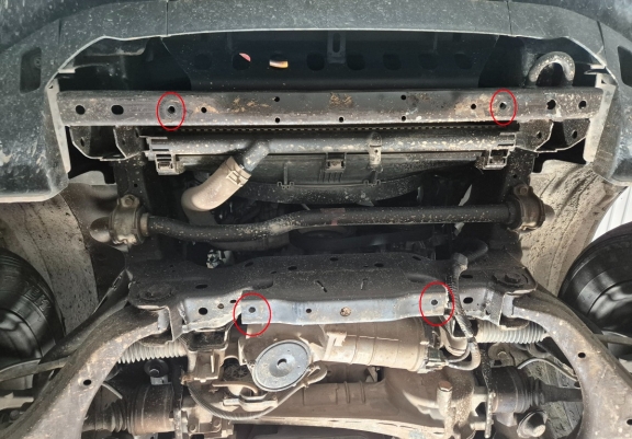 Steel radiator skid plate for Isuzu D-Max