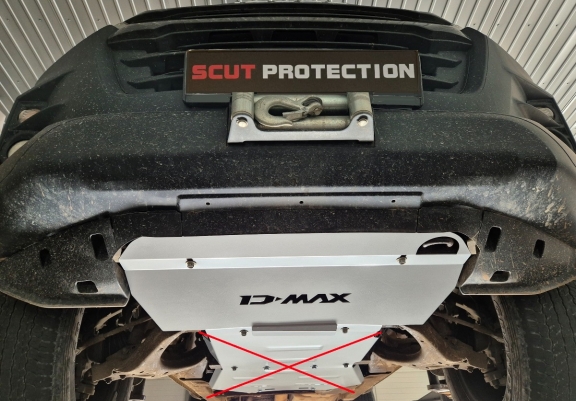 Steel radiator skid plate for Isuzu D-Max
