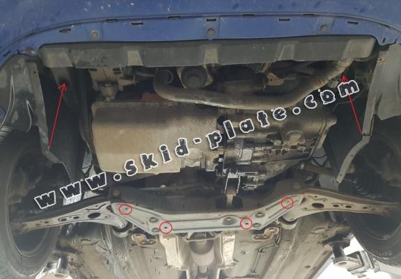 Steel skid plate for VW Polo