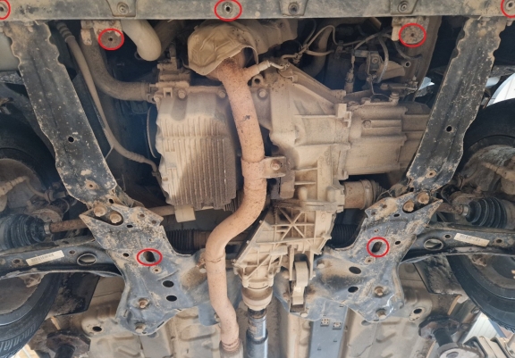 Steel skid plate for Fiat Panda 4x2